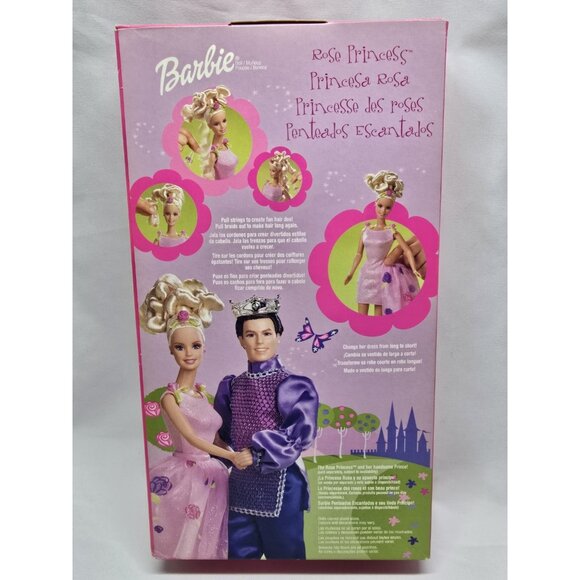 Rose Princess Blonde Barbie Doll Mattel 2000- New In Box - Picture 12 of 16